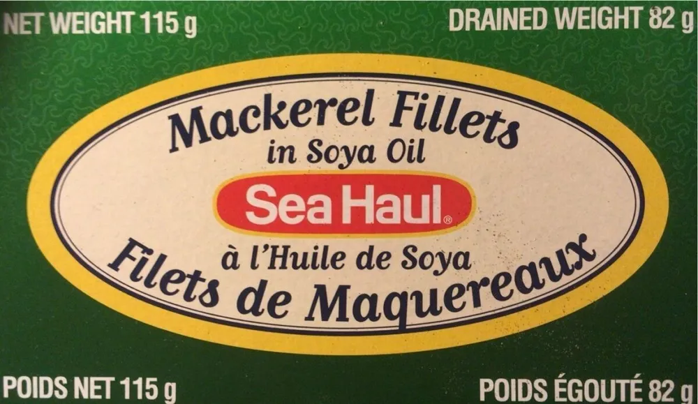 Mackerel fillers in soya oil