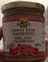Honey with raspberries