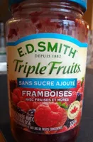 Triple fruits sans sucre framboises