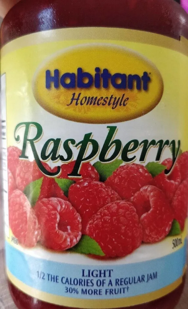 Confiture aux framboises légère