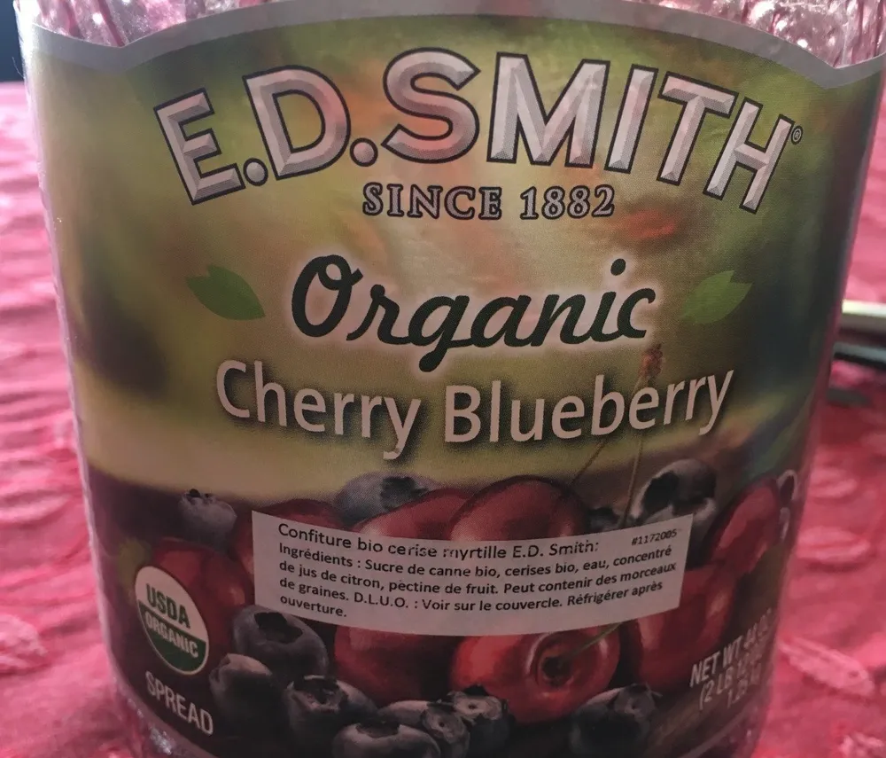 Organic cherry blueberry