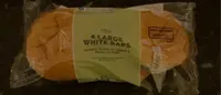 4 Large White Baps