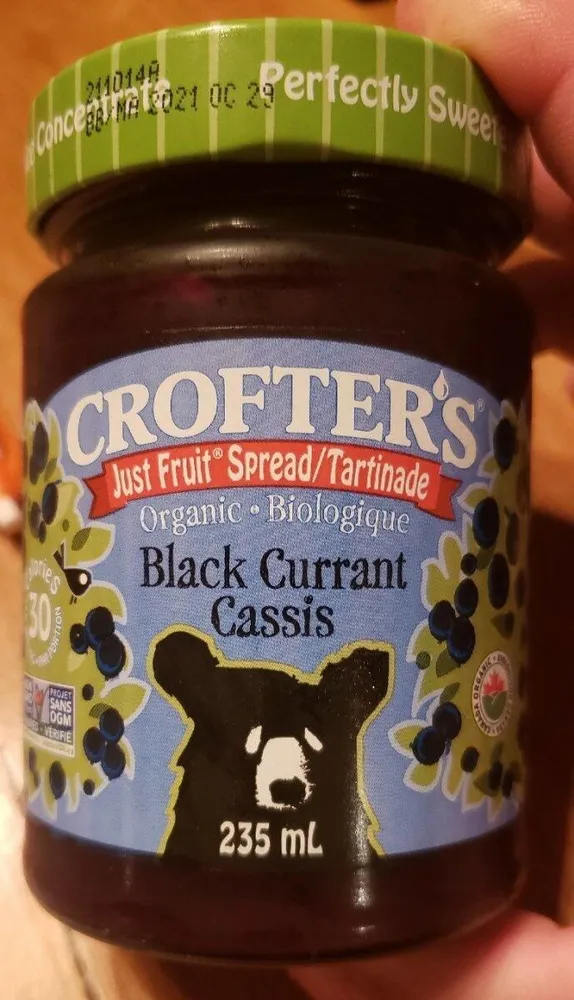 Organic Black Currant Just Fruit Spread