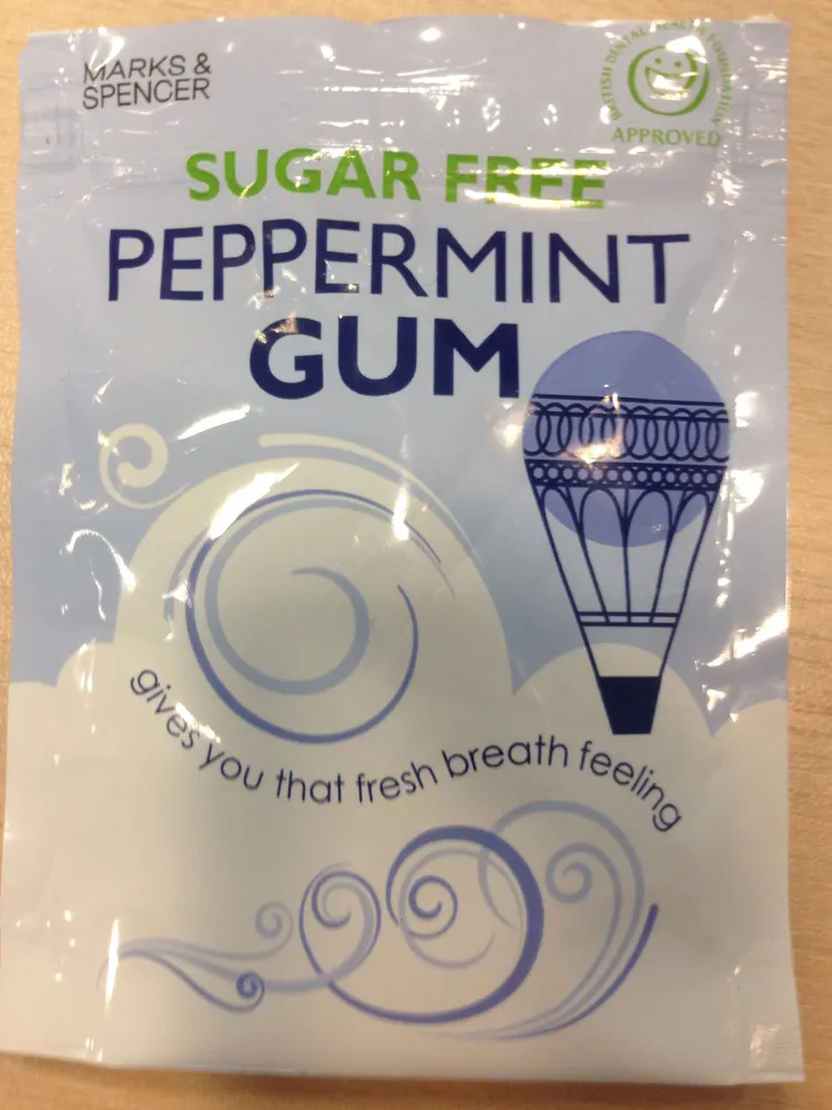Sugar free peppermint gum