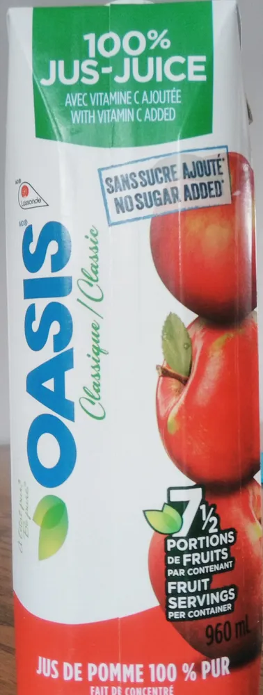 Oasis - Jus de pomme 100% pur