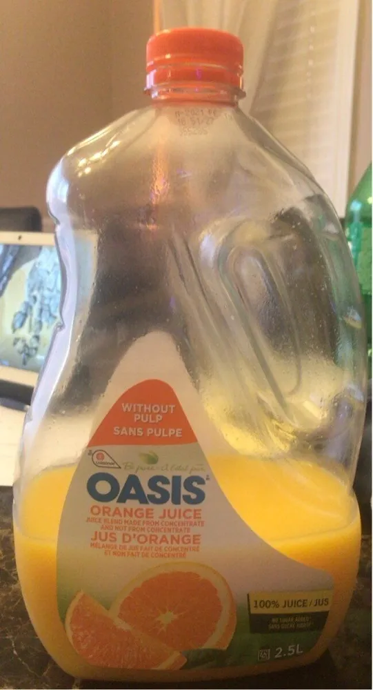 Jus d'orange 100% pur