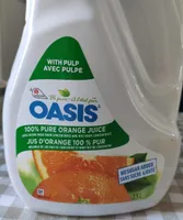 Oasis 100% pure orange juice avec pulpe
