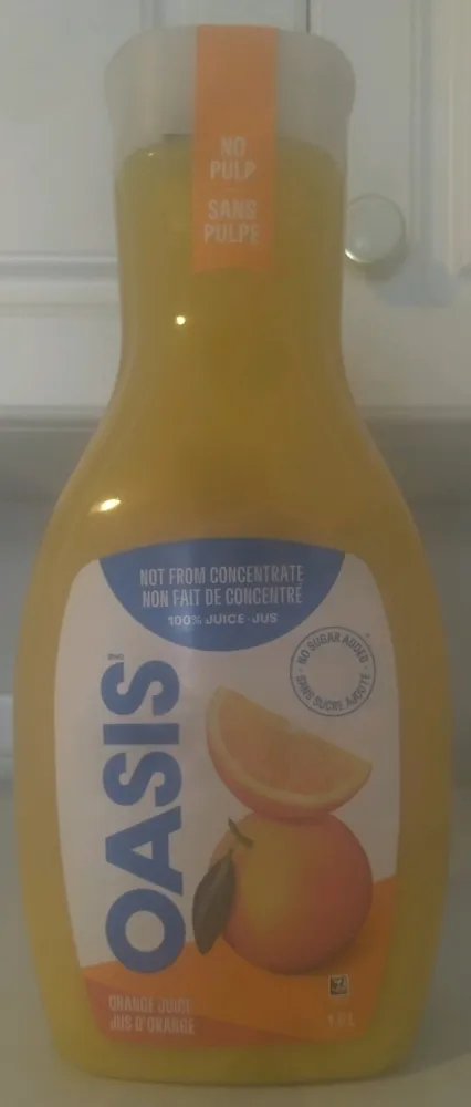100% No Pulp Orange Juice Not From Concentrate