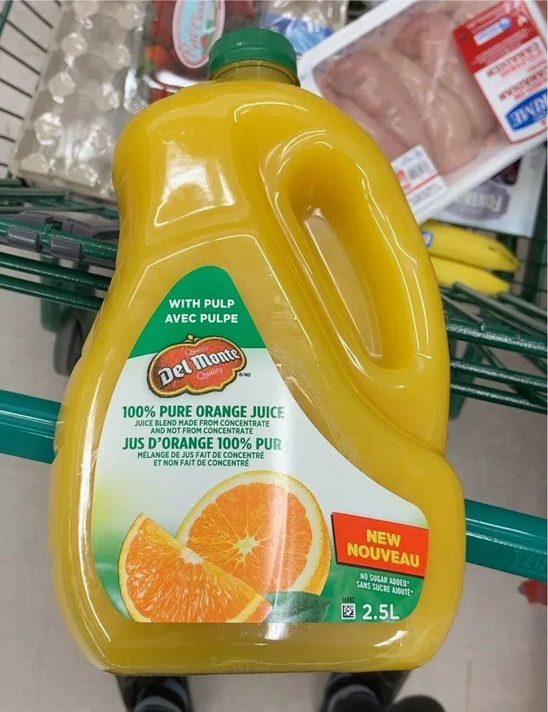 100% Pure Orange Juice with Pulp