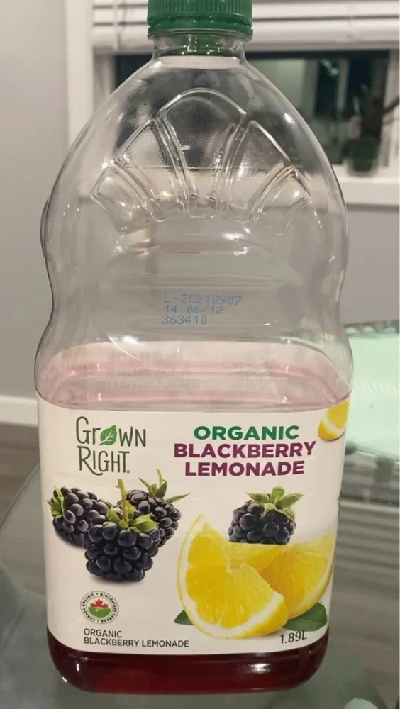 Grown Right Organic Blsckberry Lemonaid