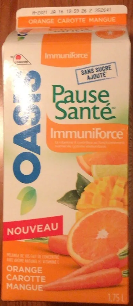 Pause Santé Orange Carotte Mangue
