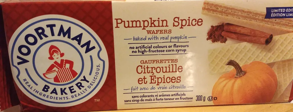 Bakery pumpkin spice wafers