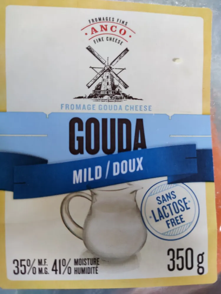 Gouda doux sans lactose