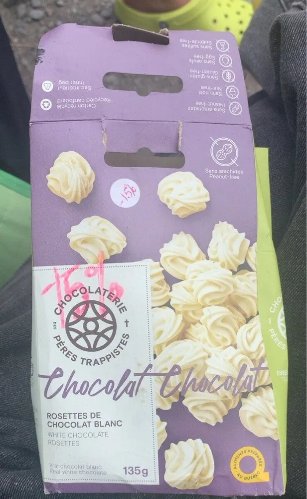 Chocolat blanc rosettes