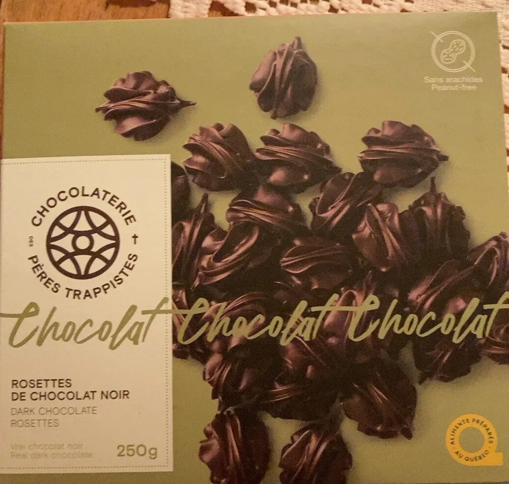 Rosettes de chocolat noir