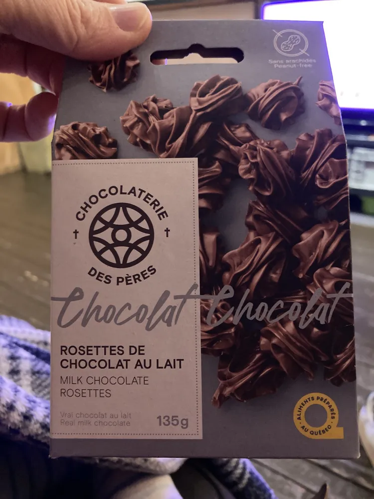 Rosettes de chocolat au lait