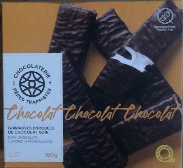 Guimauves enrobées de chocolat noir