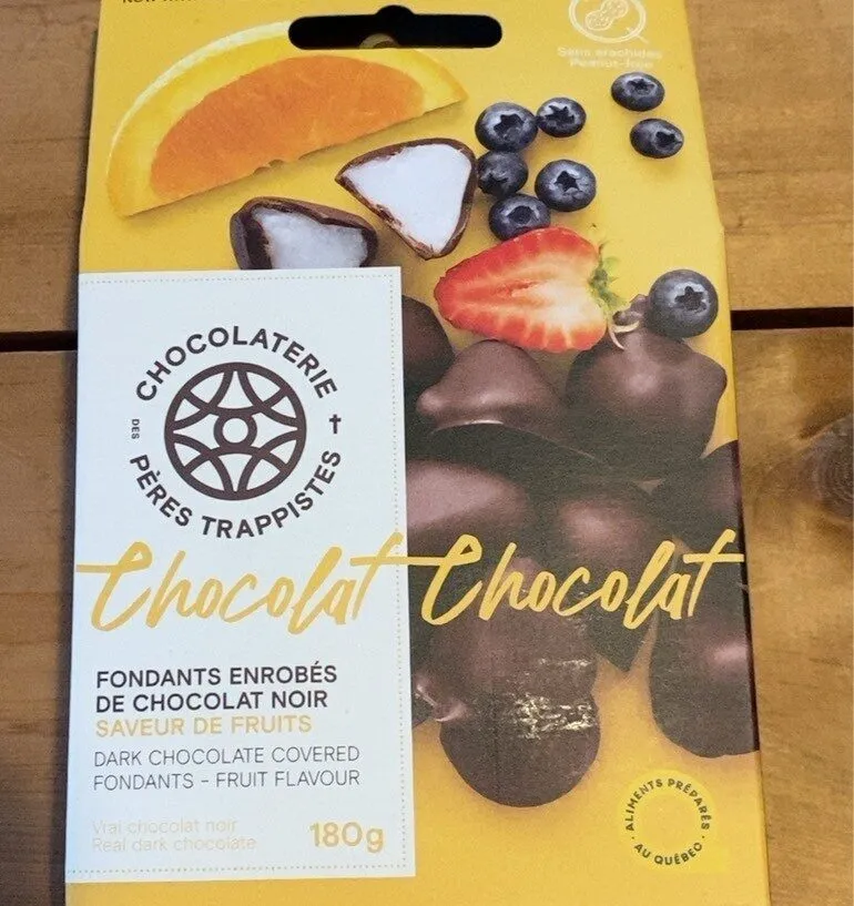 Fondants enrobés de chocolat noir - Saveur de fruits