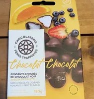 Fondants enrobés de chocolat noir - Saveur de fruits