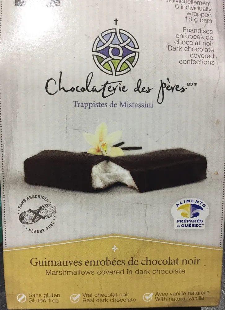 Guimauves enrobées de chocolat noir