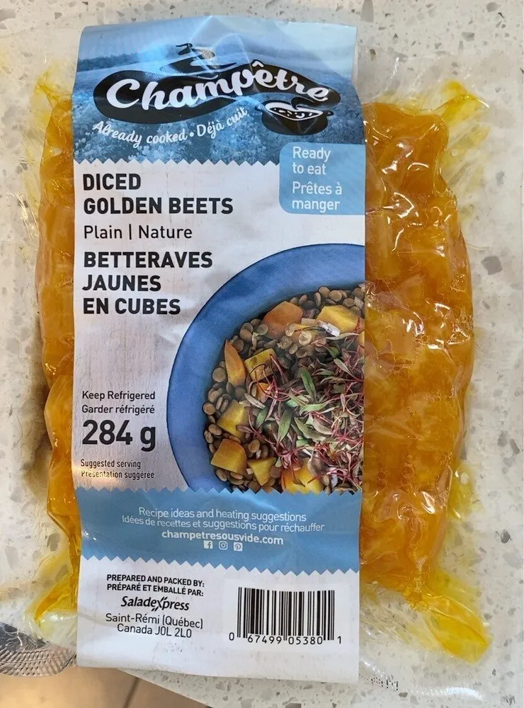 Betteraves jaunes en cube