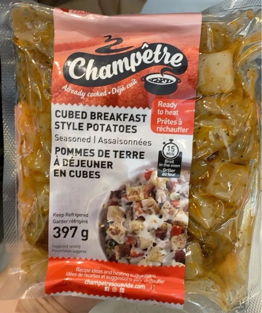 Pommes de terre à déjeuner en cubes