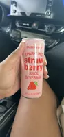 sparkling strawberry juice beverage