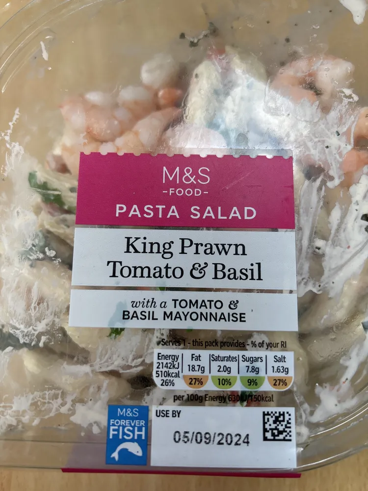 King Prawn Tomato & Basil Pasta Bowl