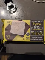 Organic Dark Chocolate half-coated Rice Cake Thins