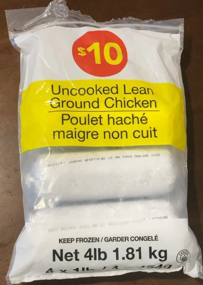 Poulet hanché maigre non cuit
