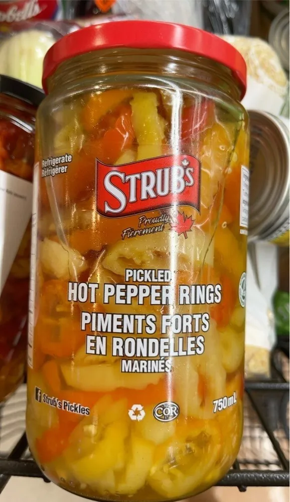 Pickled hot pepper rings