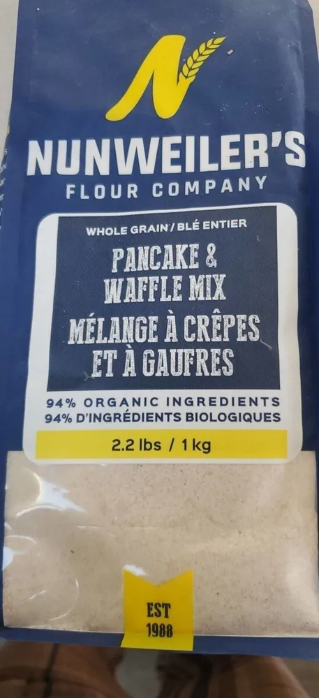 Whole grain pancake and waffle mix
