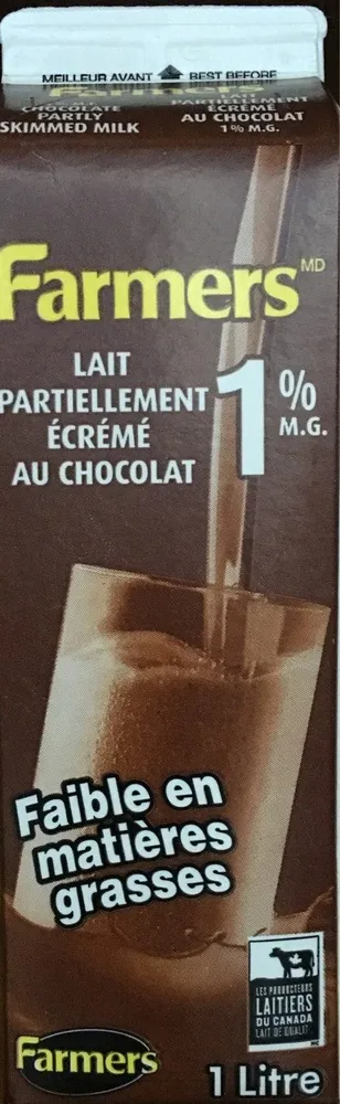 Lait partiellement écrémé au chocolat