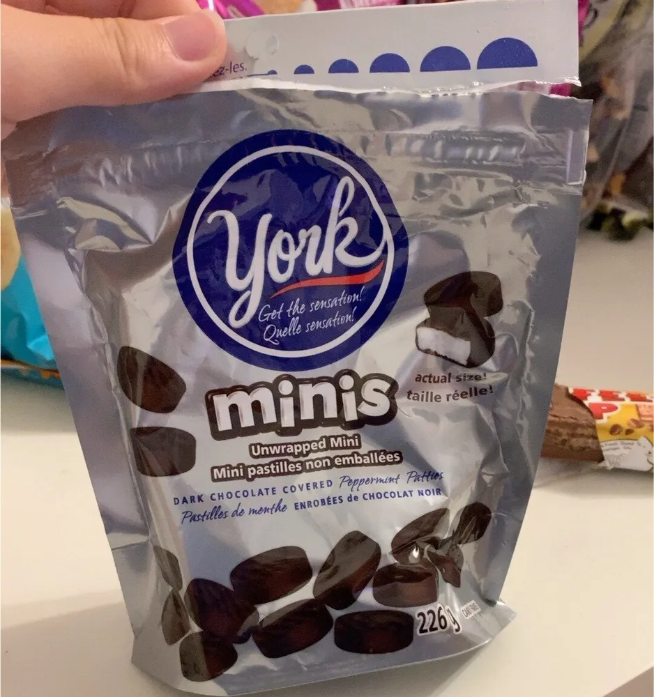 dark chocolate covered peppermint patties