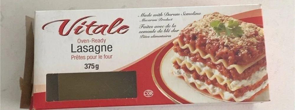 Vitale oven ready Lasagna noodles