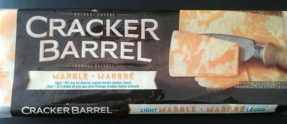 Fromage cheddar naturel marbré