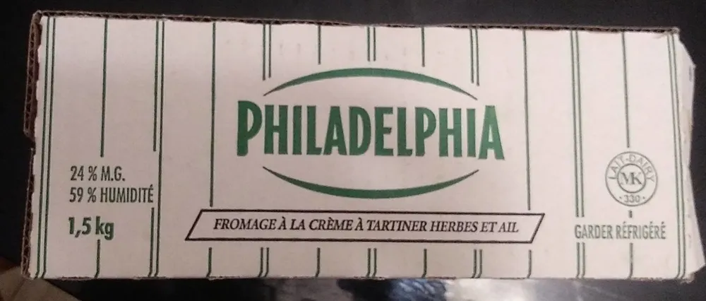 Fromage à la crème à tartiner herbe et ail