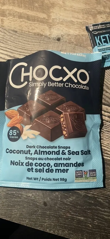 Dark Chocolate Snaps Coconut, Almond & Sea Salt