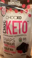 KETO 85% Cacao Dark Chocolate Raspberry Quinoa Snaps