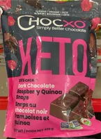 Dark chocolate raspberry quinoa snaps