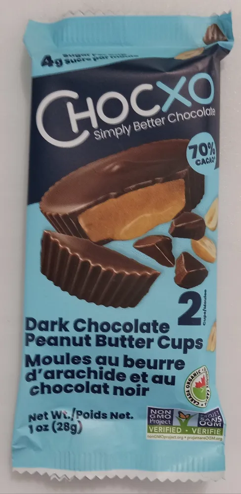 70% Cacao Dark Chocolate Peanut Butter Cups