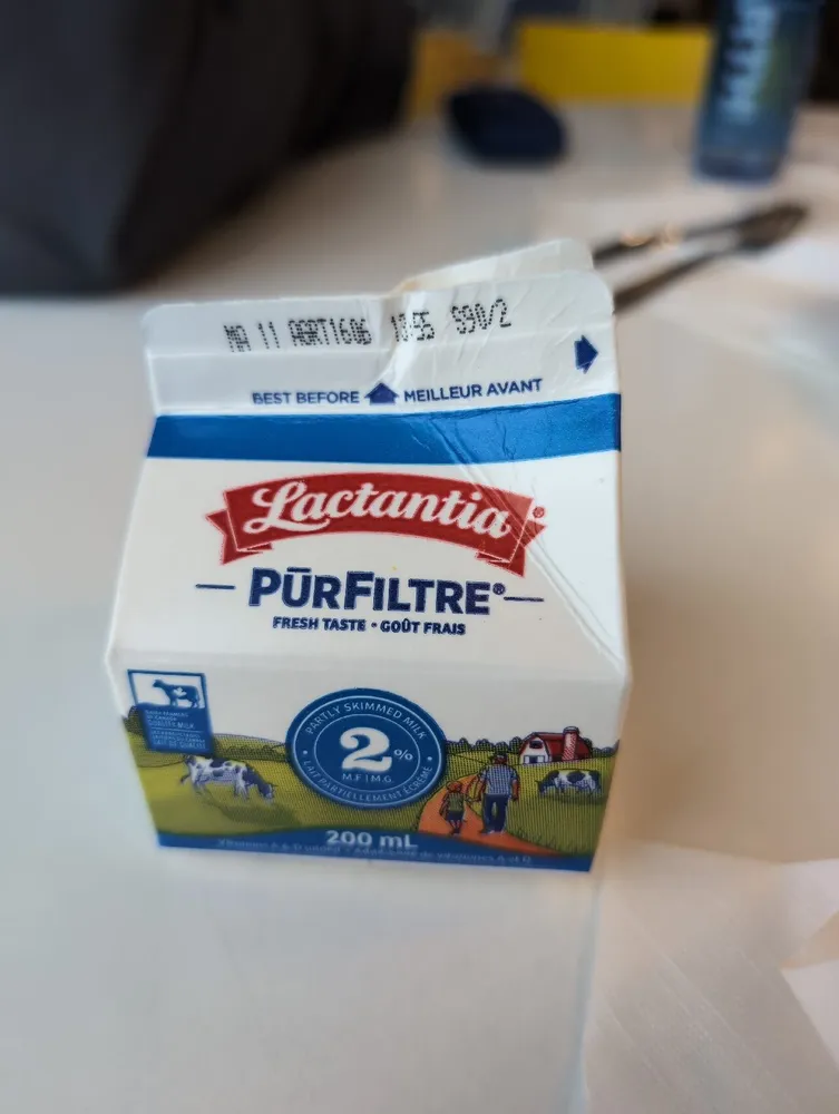 Lait partiellement ecremé