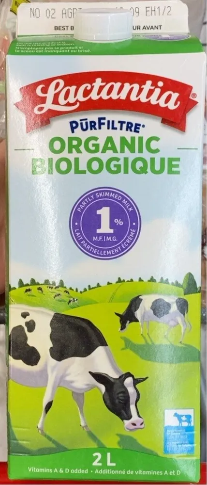 Lait 1% biologique