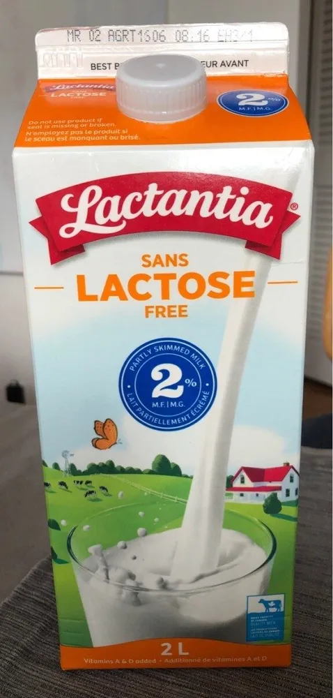 Lait sans lactose 2%