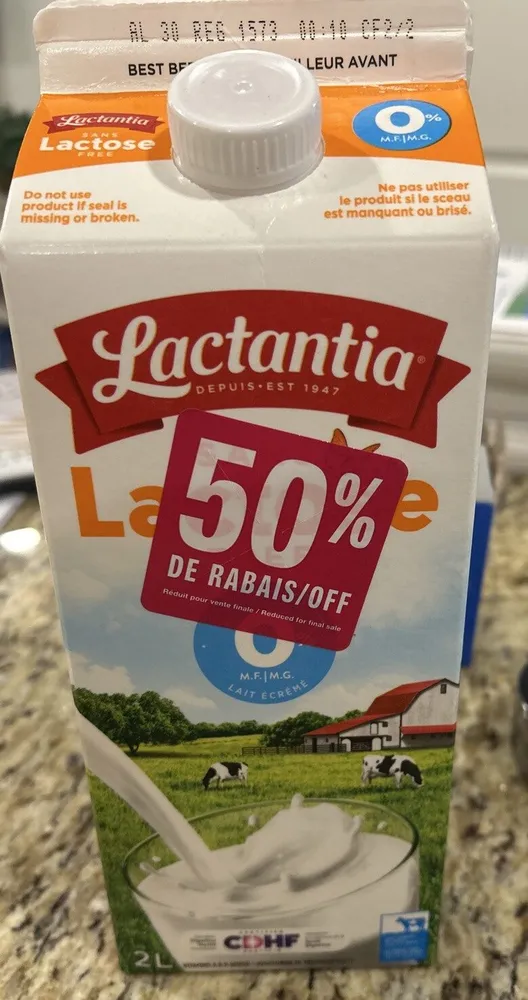 0% Lactose Free Skim Milk