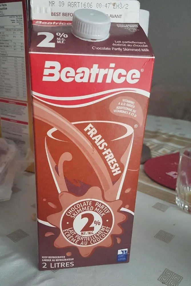 Chocolate partly skimmed milk