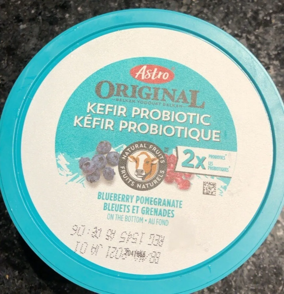 Kefir probiotiqure bleuets et grenade