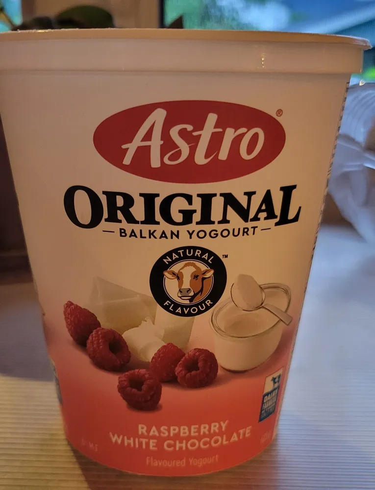 Yougourt Balkan framboise chocolat blanc