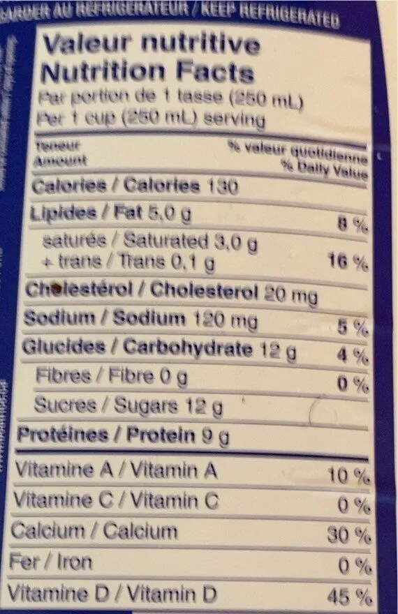 Lait 2%