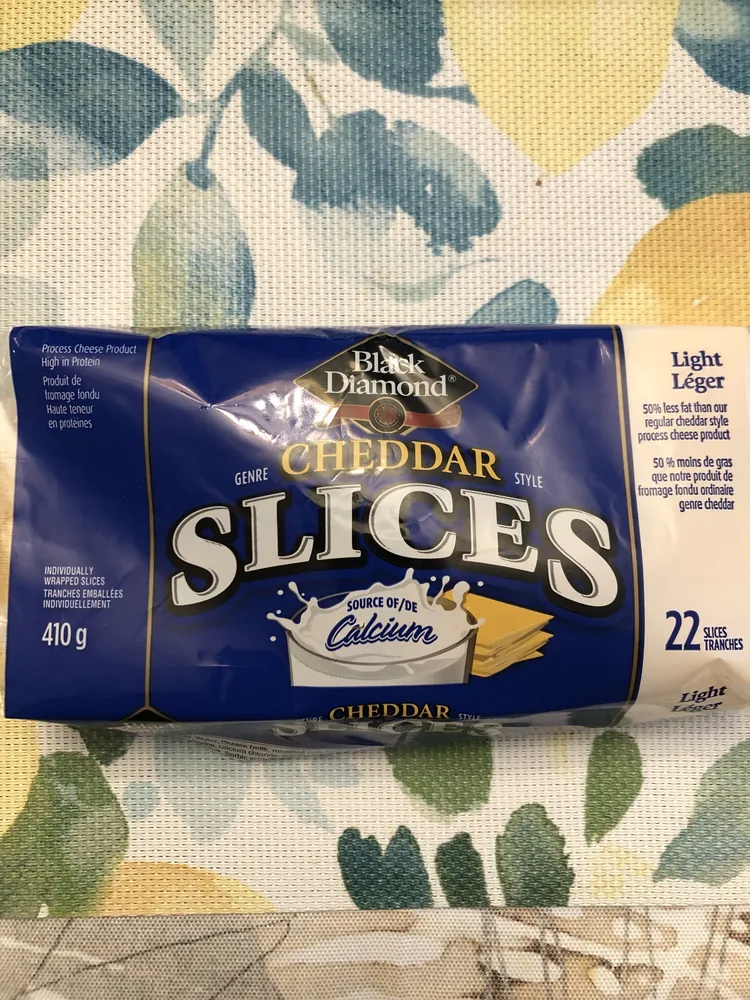 light cheddar cheese slices